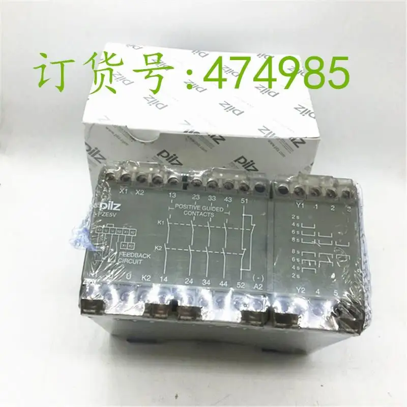 

German Pilz Safety Relay PZE5V 8sec 4S/1O Order Number 474985