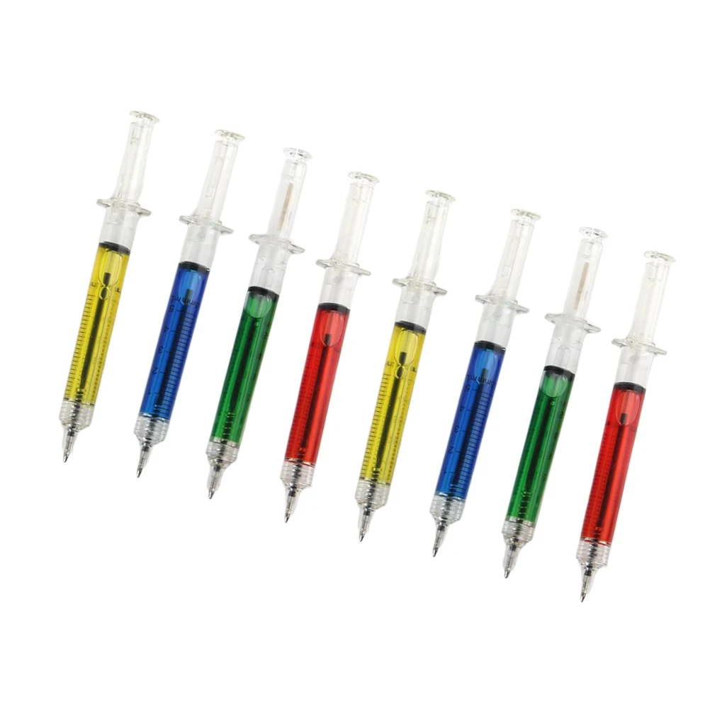 

15PCS Needle Tube Ballpoint Pen Creative Shape Ball Point Pen Funny Stationery Supplies Lovely Students Ball Point Pen for Home