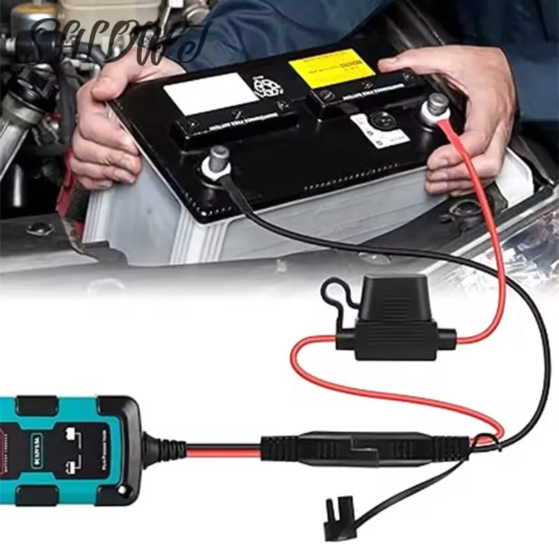 O-Ring 12V Charger Cable 16AWG for Motorcycle Battery Terminal Quick Extension Cable Cable Connector Auto Parts