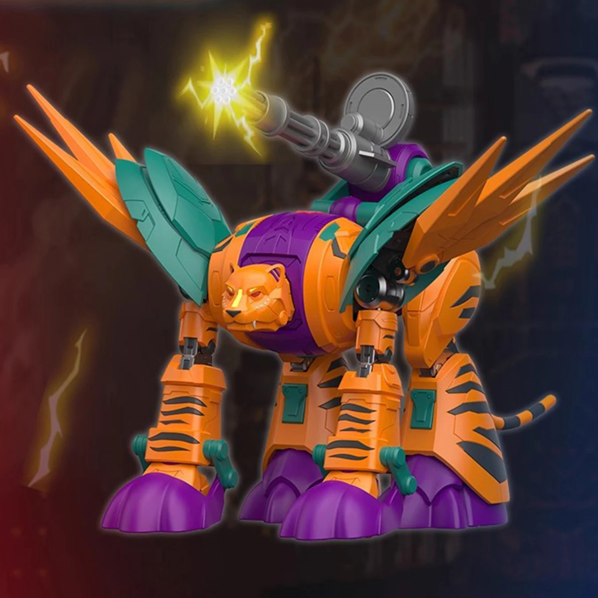 HIPLAY Modelo Universo RoboWarriors Transformable Bestia: Las aventuras de Lolo Rey Tigre Aleación Modelo terminado Figura de acción