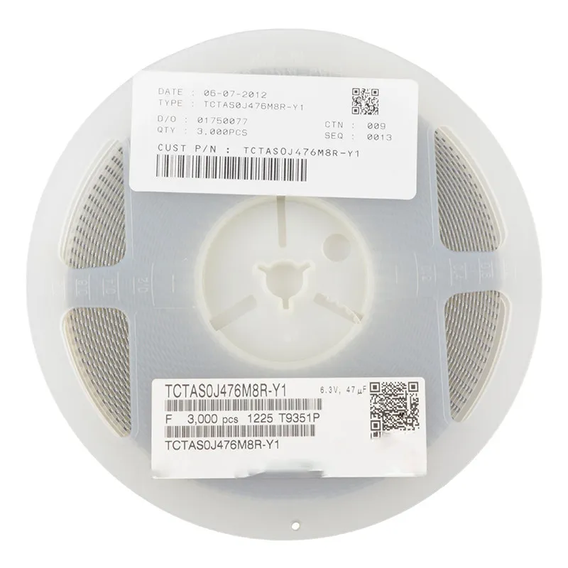 30pcs TCTAS0J476M8R-Y1 0805 SMD Tantalum Capacitor 47uF 6.3V ±20% Low ESR Solid Tantalum Cap One-Stop BOM Service
