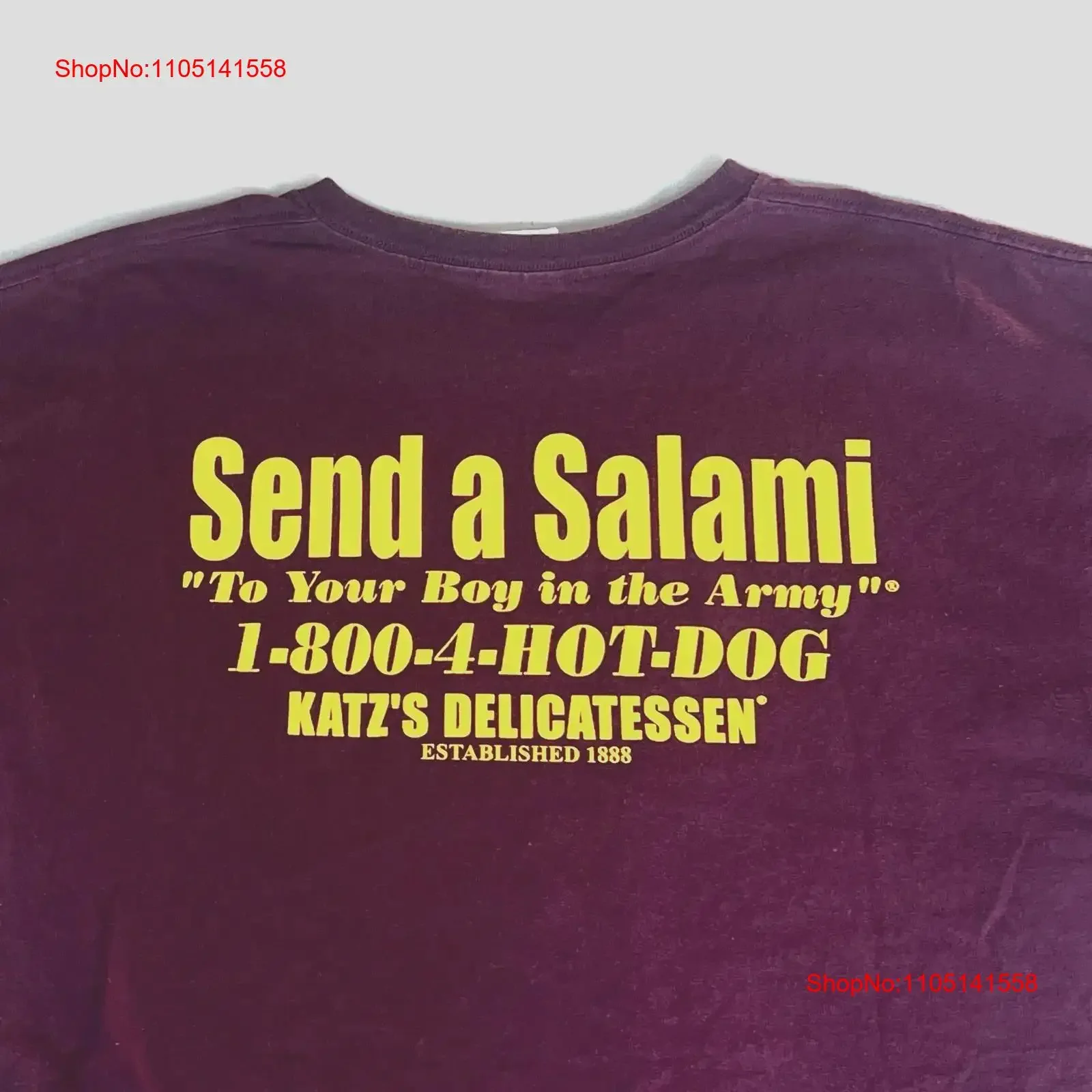 Katz s Delicatessen camiseta XL rojo Nueva York Pastrami carne asada Salami Pickle 2913 vintage lavado moda cómoda elegante