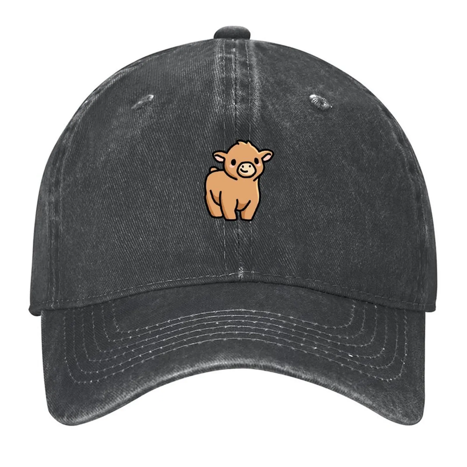 

Brown Cow Baseball Cap Big Size Hat fashionable Bobble Hat Brand Man cap Men's Baseball Women's
