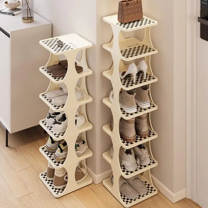 Stackable Shoe Rack Multi-layer Storage Shoes Shelf Box Plastic Space Saving Cabinet Shoes Organizer for Home Entry