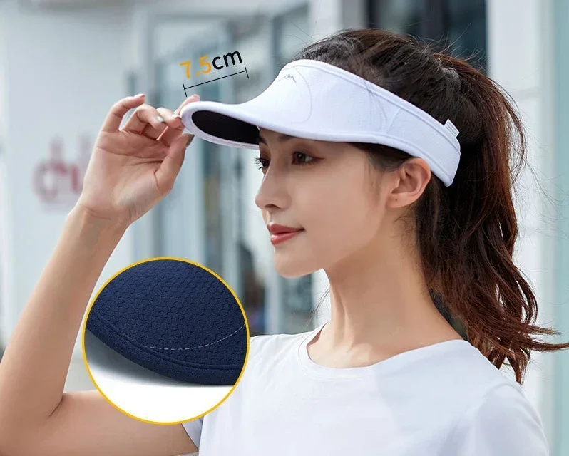 Explosive Sports Empty Top Hat Fitness Sunscreen Uv Visor Fashion Curved Sweat-Absorbing Hat