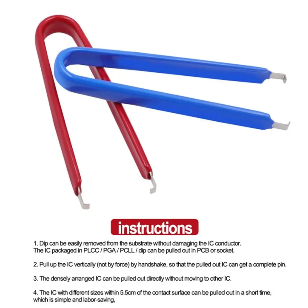 Professional Hand Tool IC Chip Extractor U Type Removal Tool IC Chip Puller Machine Clip Electronic Component
