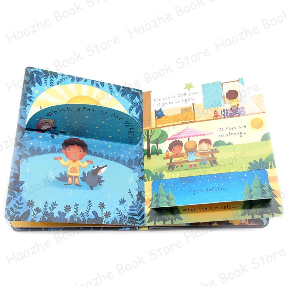 星とは Usborne リフト・ザ・フラップ アクティビティ 英語の本 モンテッソーリの知識 幼稚園向け学習 就学前の子供の読書