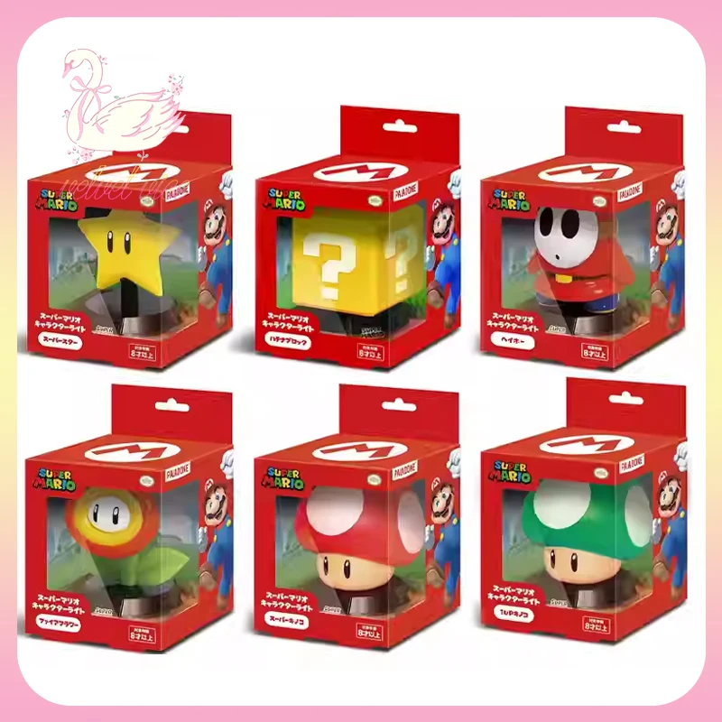 Luz nocturna Led Original de Super Mario Bros, Shy Guy Toad, Super Star 1-Up, juego de setas, periférico, regalo de cumpleaños para niños