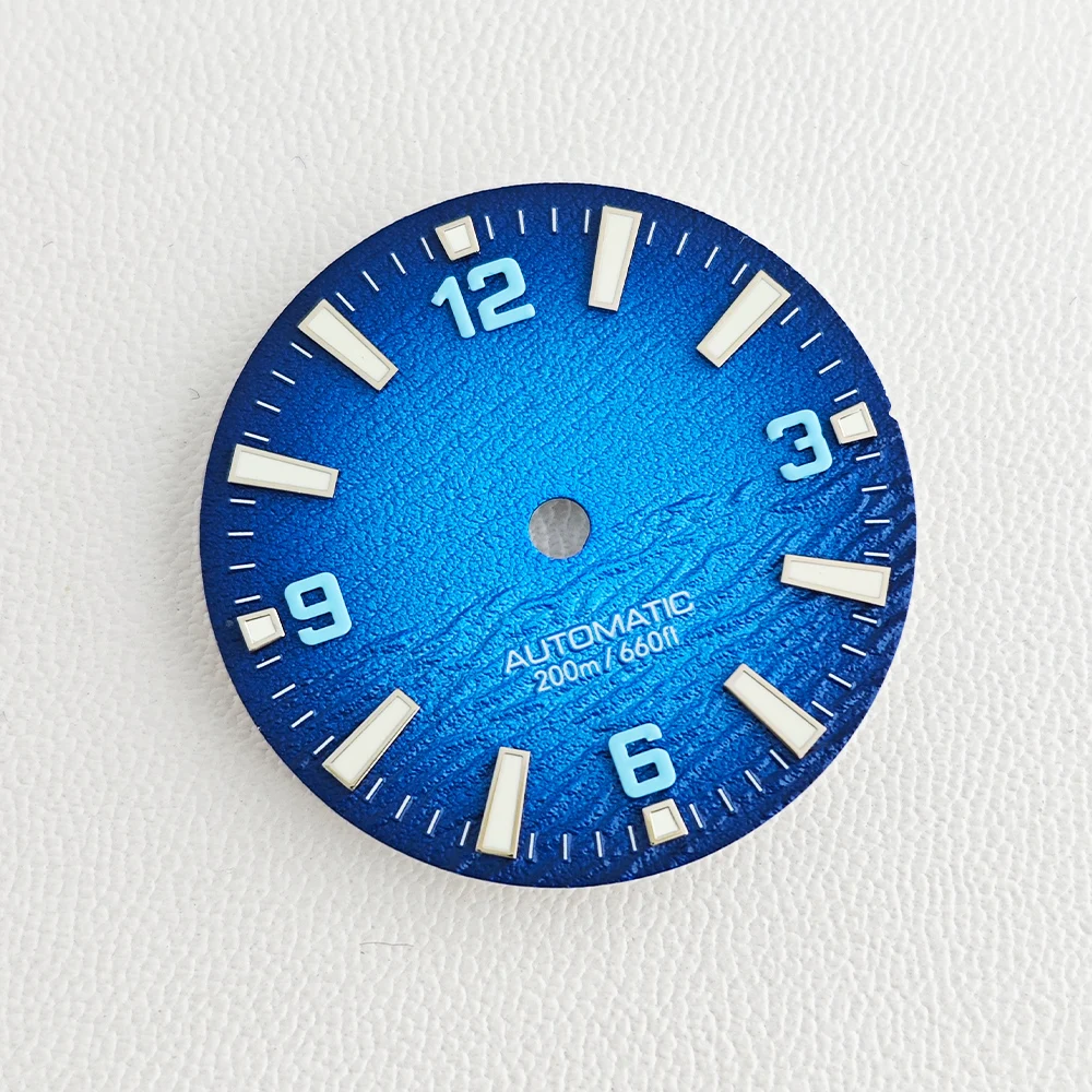 28,5mm Neues Design Sea NH35 Zifferblatt C3 Leuchtend/BGW9 Leuchtend Passend für NH35 NH36 Uhrwerk Mechanisches Uhrenteil für Herren – Detail 4