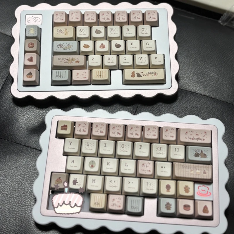 Soda Cookies Wireless Split Keyboard Kit Aluminium Alloy Customized Tri-mode Ergonomic for E-sports Gaming Office Keyboard Gift