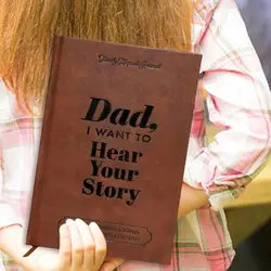 I Want To Hear Your Story Leather Hardcover Ribbon Notebook Dad Tell Me Your Life Story Journal Meaningful Memory Journal