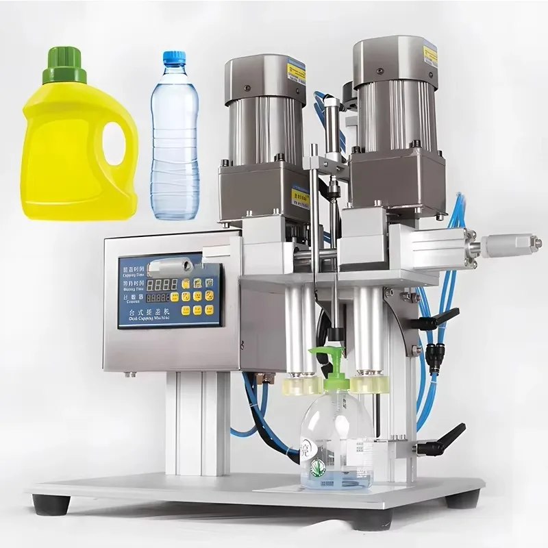 

High-capacity Rotary Cap Screwing and Sealing Machine for Wine, Beverage, and PET Plastic Bottles With Edible Oil Capping System