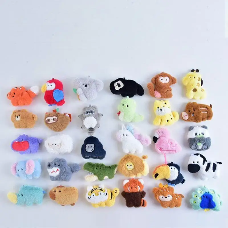 Plush Fridge Magnet Animal Plushie Fridge Sticker Cartoon Cute Soft Plush Animal Fridge Strong Magnet Refrigerator Sticker