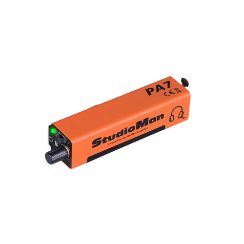 Imagen 2 del producto StudioMan PA7 Amplificador de monitor intrauditivo portátil personal, entradas XLR y TRS de salida de 3,5 mm, interruptor estéreo/mono, ajuste de volumen