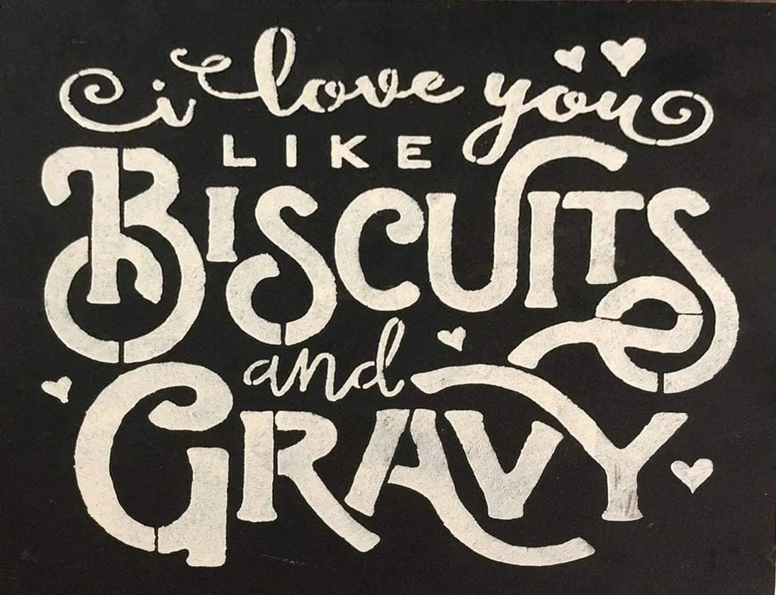 Krouterebs I Love You Like Biscuits and Gravy Metal Tin Sign Hanging Retro Sign Kitchen Wall Poster Cafe Bar Pub Man cave A sign