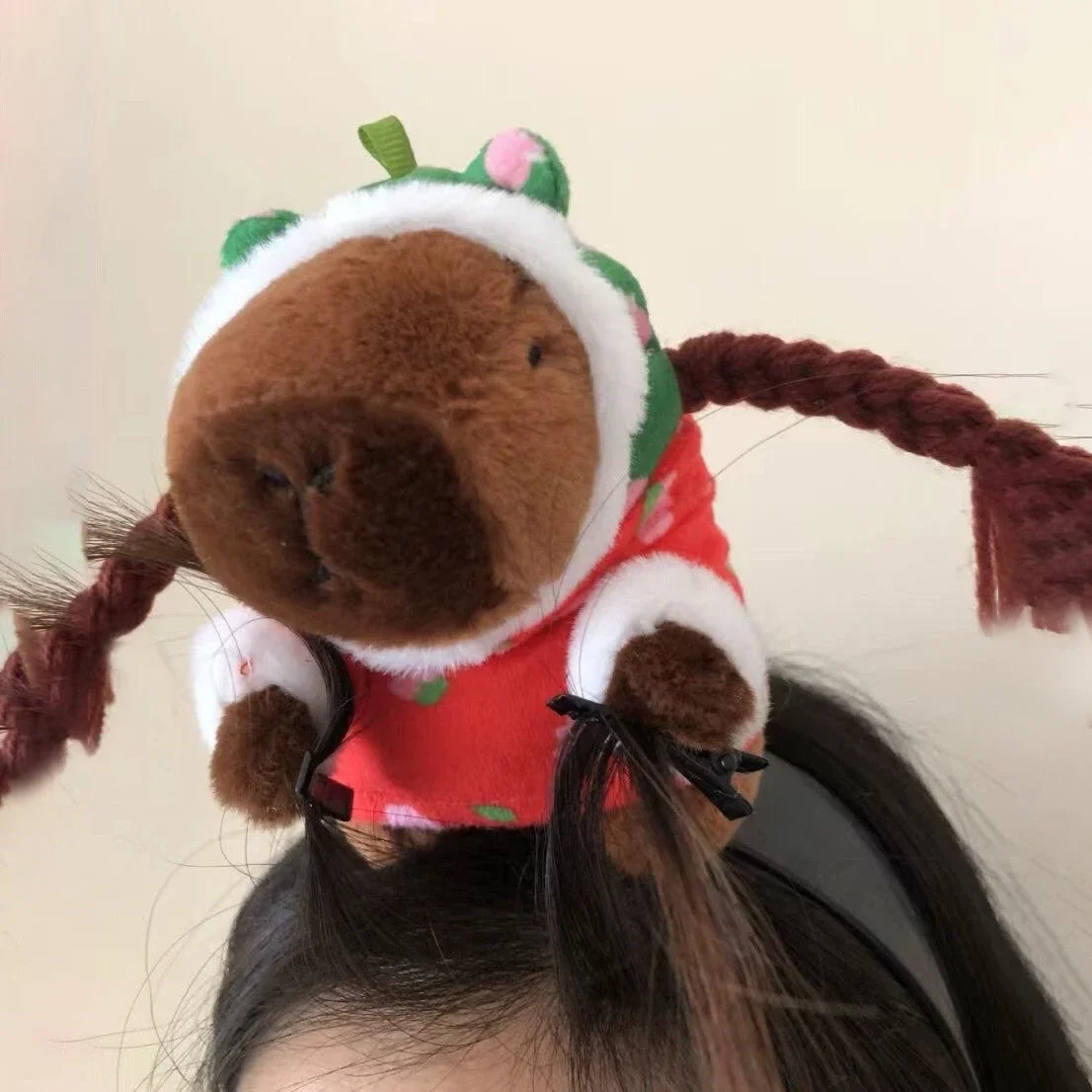 1-5PCS Headband Cartoon Funny Capybara Hair Hoop Summer Women's Cute Face Wash Headband Funny Plush Hair Band Hair Accessories