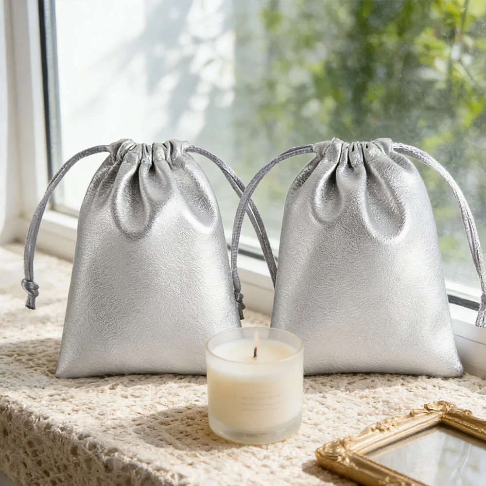 

10Pcs PU Leather Drawstring Bag Jewelry Earrings Fashion Bracelet Pendant Organizer Display Storage Travel Protable Pouch