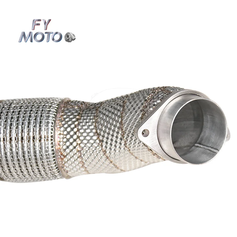Exhaust Catted Downpipe For BMW M5 F90 S63M X5M (F95) X6M (F96) 2022+ Models With V8 Twin Turbo With Heat Shield