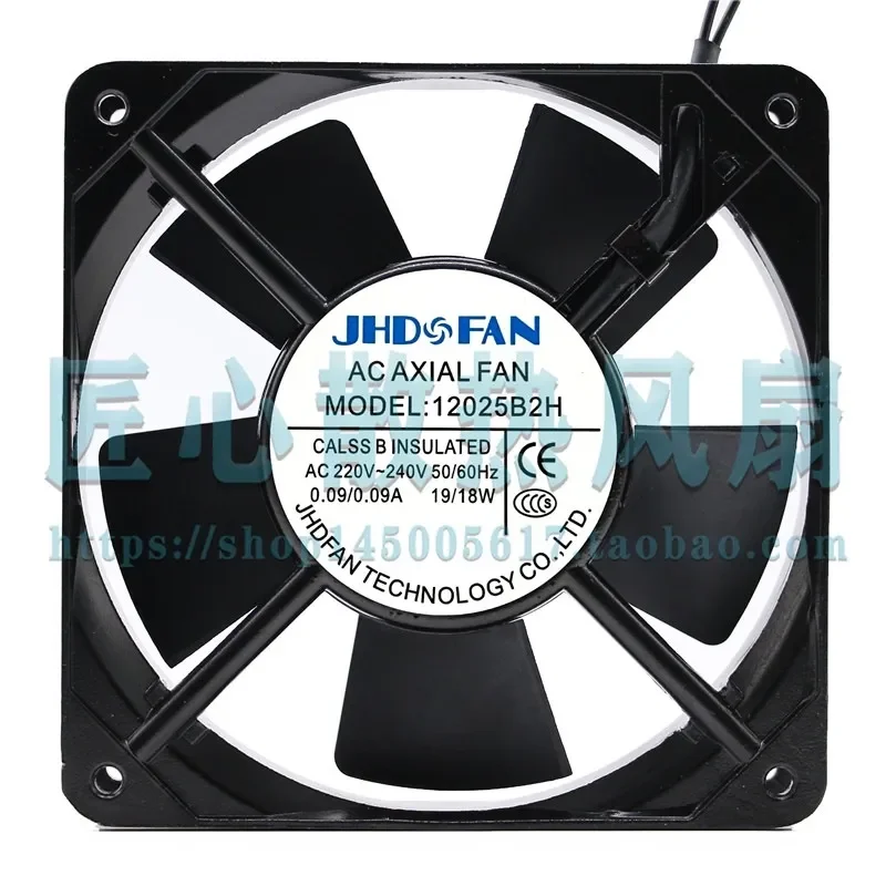 Original JHD FAN 12025B2H 12CM 12025 220V 19W Copper Wire Aluminum Case Cooling Fan for Electronic Equipment