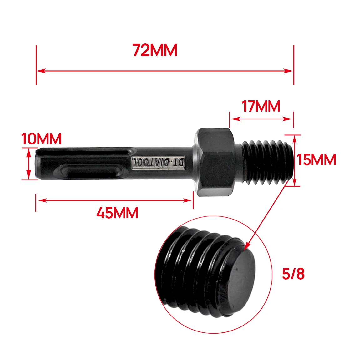 Imagem -06 - Dt-diatool Sds Adaptador Diamond Core Bits Conexão Buraco Saw Converter M14 ou 811 para Sds Além Disso Adaptador Adaptador