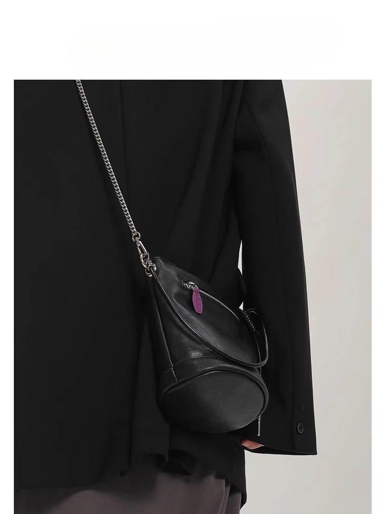 

Women's 2025 new chain niche black bucket bag super fire shoulder crossbody