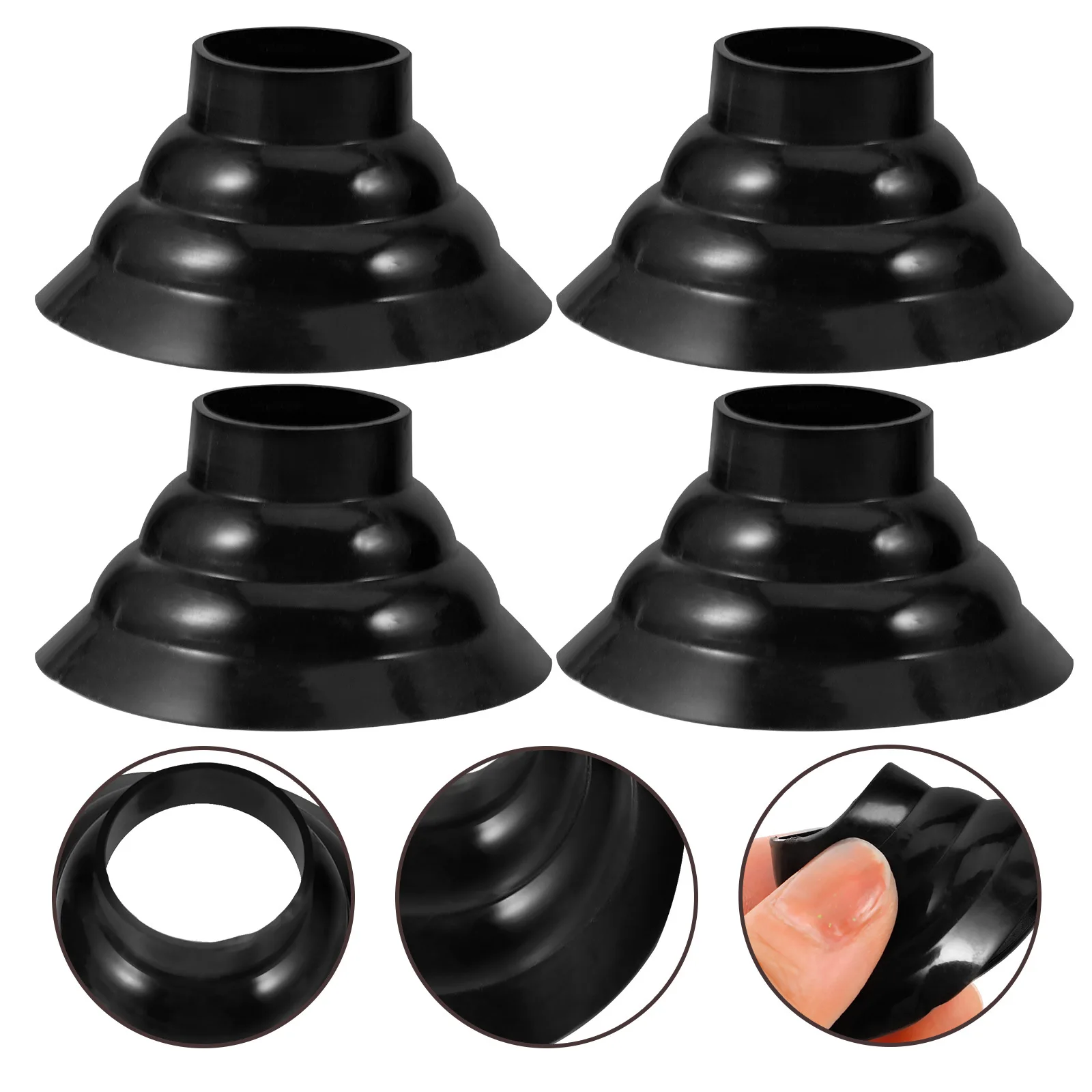 4 قطعة عكاز البلاستيك نهاية الحصير سميكة قصب نصائح استبدال المضادة للانزلاق الرحلات القطب القدم يغطي عصا للمشي ينتهي #6