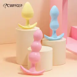 3pc/Set Soft Silicone Anal Plugs Beginner  Anal Stimulator Trainer Sex Play Toy