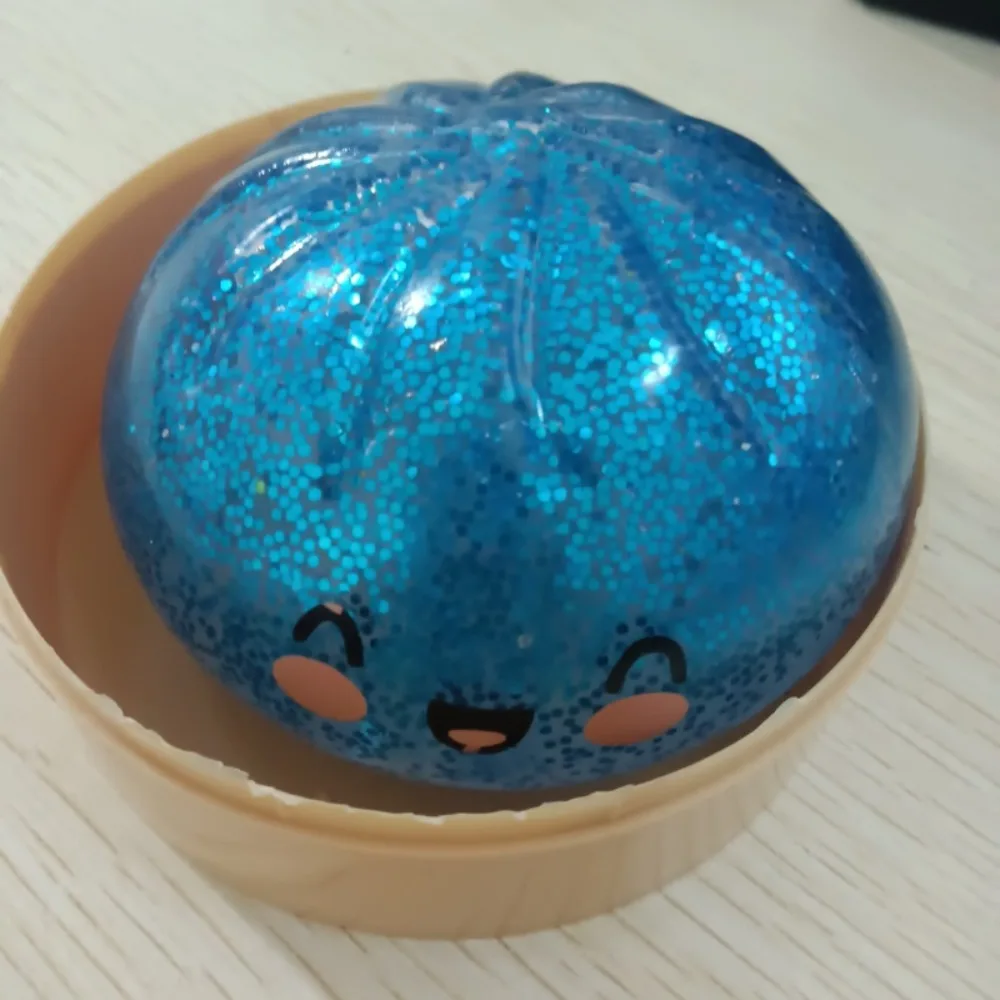Simulated Giant Rainbow Dumpling Squishes Dumpling-Shaped Pinch Bun Sensory Balls Cute Glittering Soft Squishy Adults &