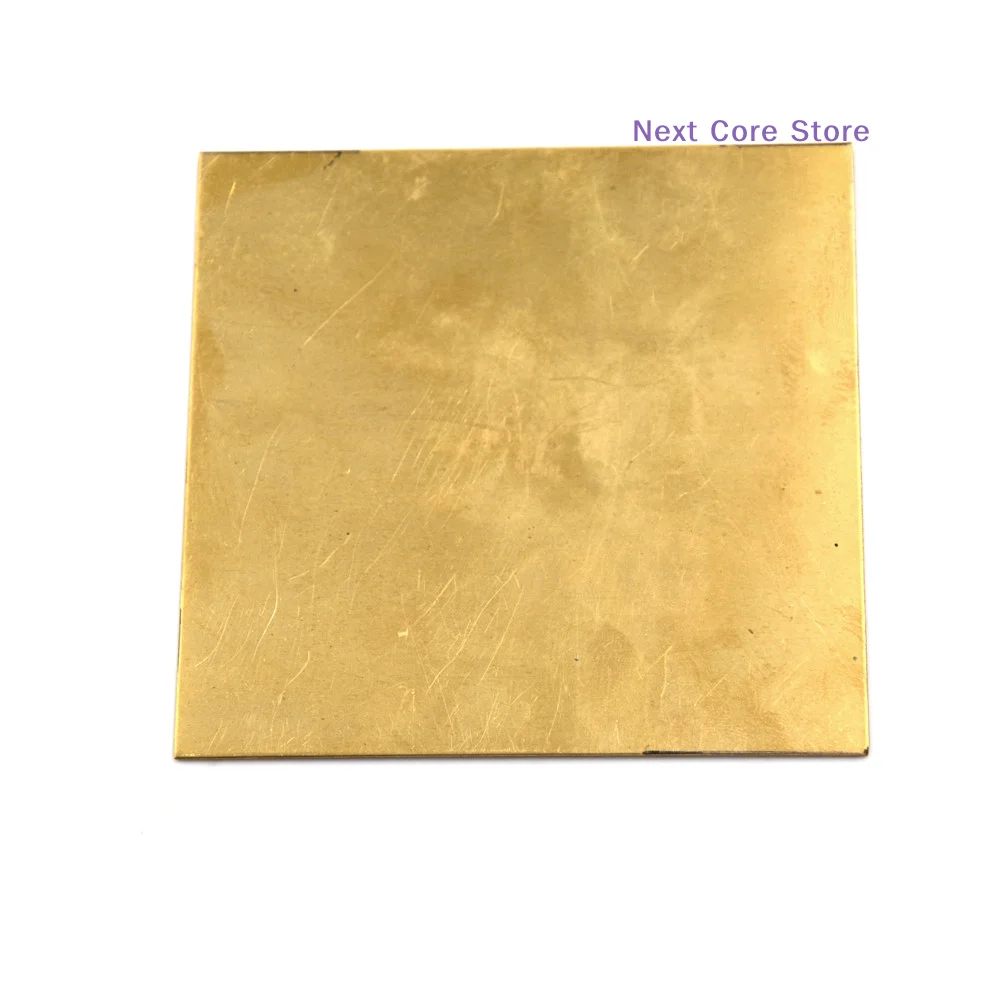 [NC]Brass Metal Thin Sheet Foil Plate Thick 0.5mm/0.8mm/1mm/2mm 100X100mm DIY Parts[NC]