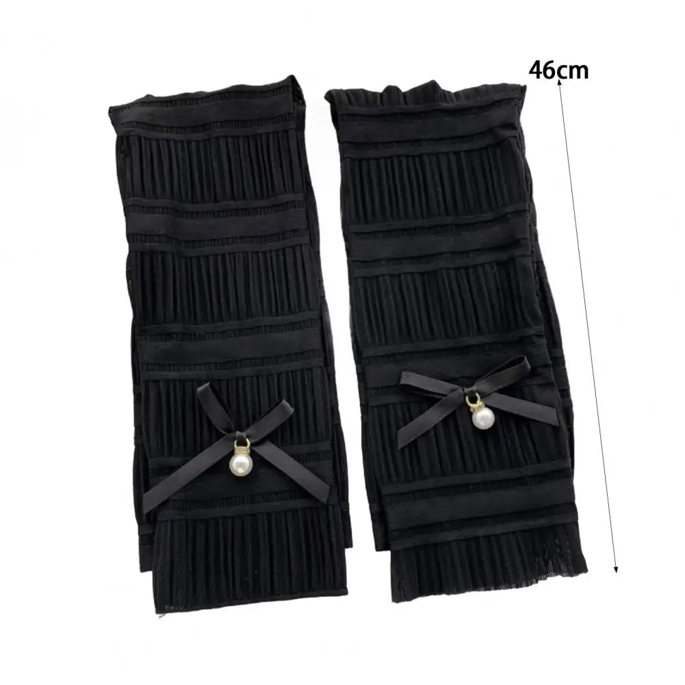 Women Lace Arm Sleeve UV Sun Protection Mesh Cooling Sleeve Cover Fingerless Tulle Sunscreen Accessory Outdoor Cycling Driving