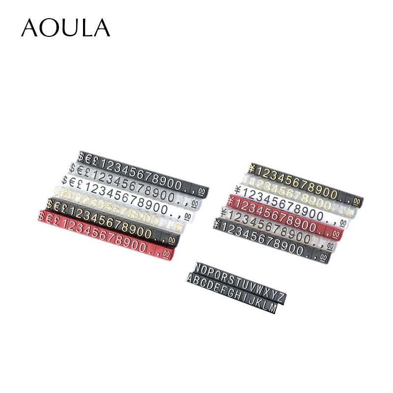 10 Sets Adjustable Dollar Price Display Cube Numbers Price Tag for Retail Jewelry Shop Pricing Label Blocks with Letter Assembly