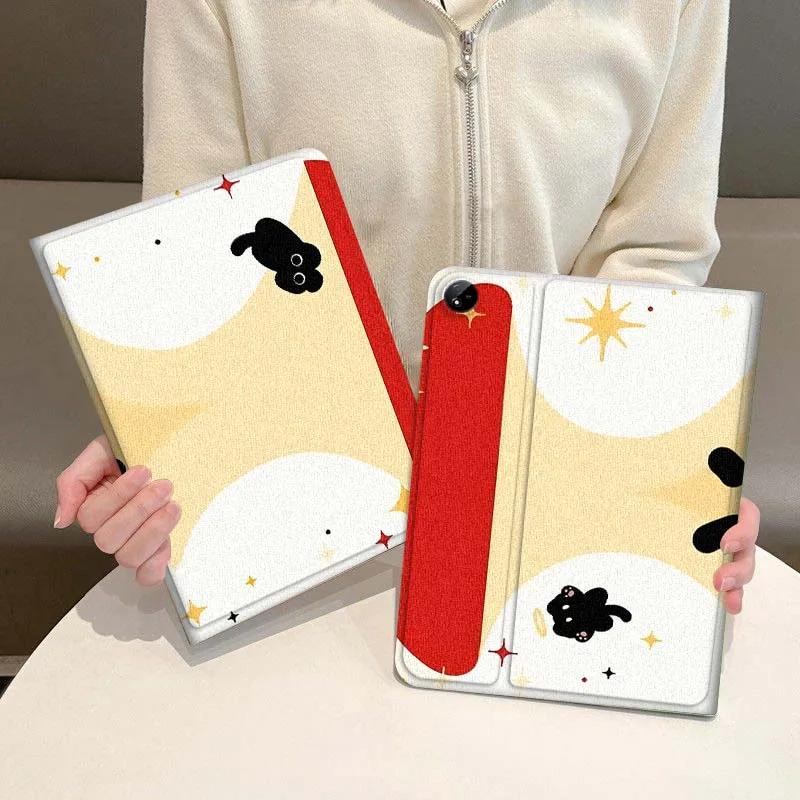 

Apple Cat Illustration Pattern Case For Vivo IQOO Pad2 Pad3 Pad5 Air SE Pro 12.1 12.3 13 11.5 11 inch Tablet