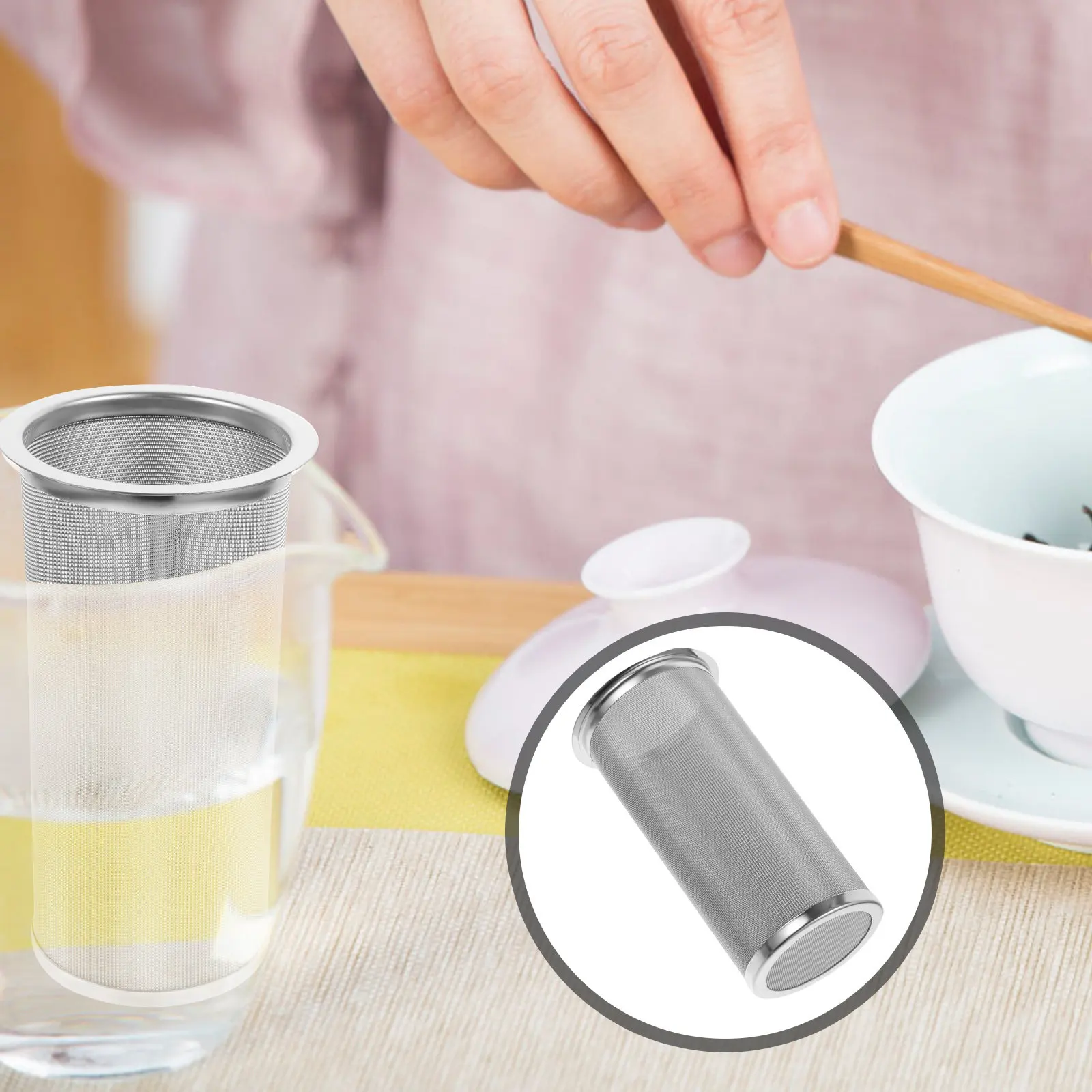 Stainless Steel Cold Brew Coffee Filter Reusable Tea Infuser for Jar Fruit Juice Strainer Fine Screen Portable Easy Clean