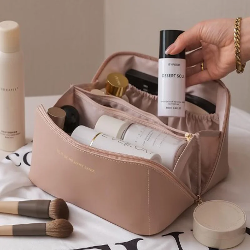 Borsa cosmetica semplice borsa per il lavaggio cosmetici viaggio borsa per la conservazione di grande capacità organizer muslimb