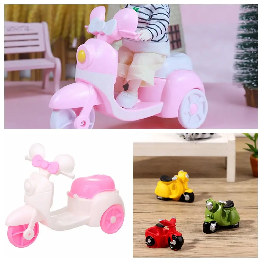 Tricycle Miniature en résine pour enfants, jouet artisanal, maison de poupée, ornements, accessoires pour maison de poupée, moto, jardin féerique