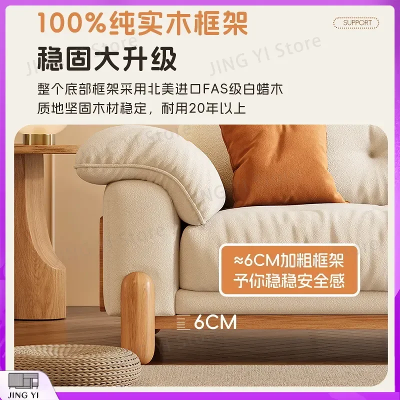 Nordic Style Solid Wood Coffee Table Set with Removable Cat Scratching Cloth Sofa for Living Room Winter Bear Design Log Wind