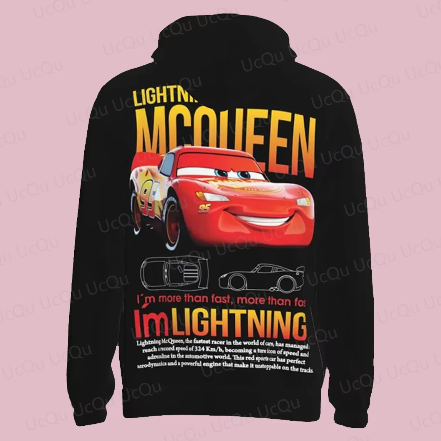 

Пижамный комплект с капюшоном Lightning McQueen & Sally 2022, осенне-зимняя домашняя одежда для взрослых/детей, одинаковые комплекты для пар Ins Y2k Hot