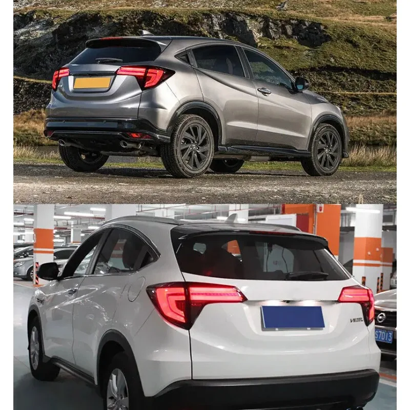 Red LED Turn Signal Tail Lights For Honda HRV VEZEL 2016-2019, Plug and Play Brake Lamps Assembly