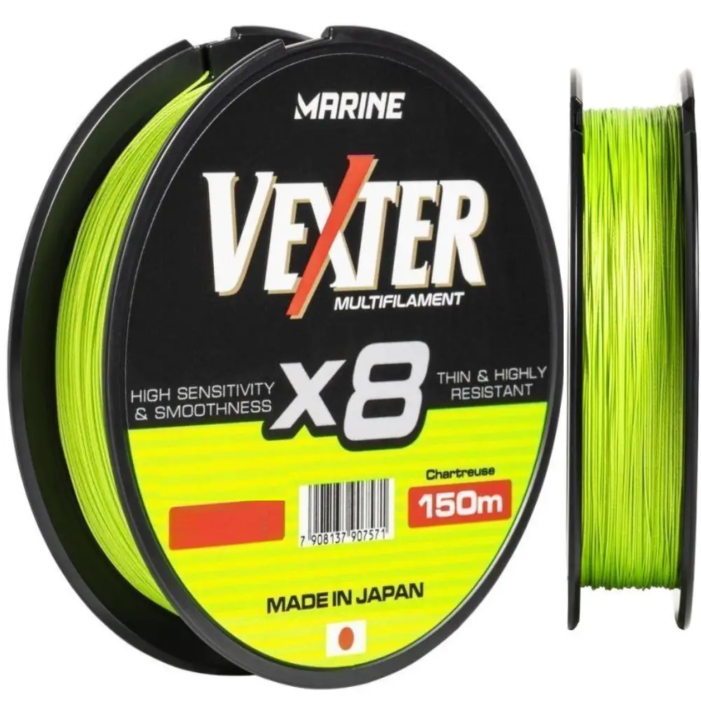 Line Multifilament Marine Sports Vexter X8 0,35mm 150m Green Lemon