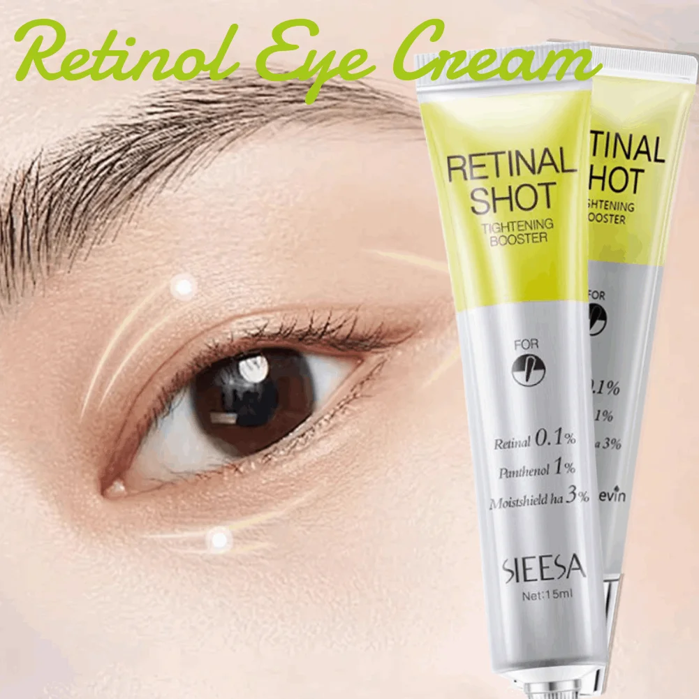 Korean Retinol Eye Shot Cream Anti-Aging Tightening Booster Hydrating Reduce Fine Lines Wrinkle Smoothing Facial Skin Care Cream
