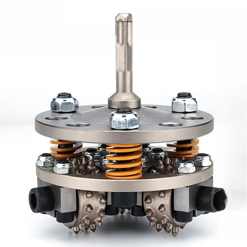 Electric pick and electric hammer integrated, alloy hair beating artifact, hair chiseling double-layer grinding disc