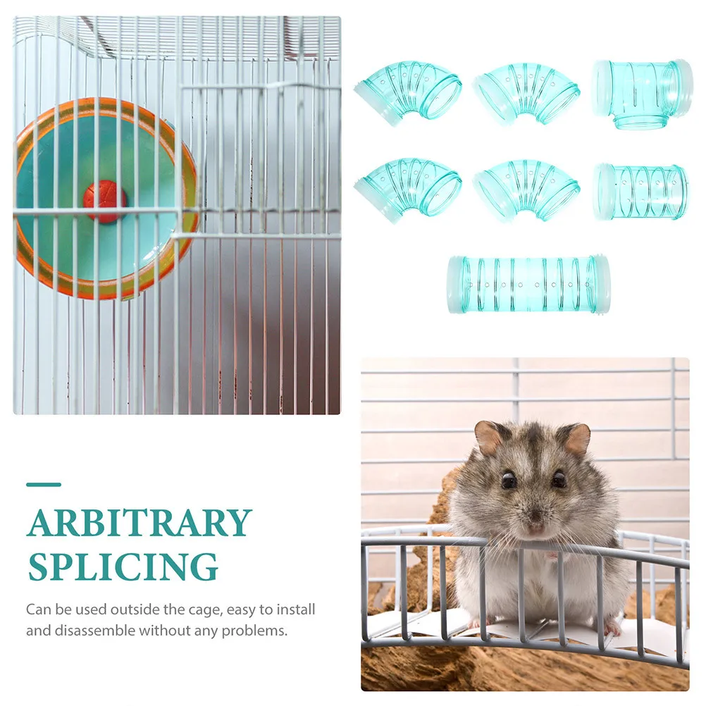 

3Sets Hamster Cage External Tubes DIY Maze Tunnel Track Kit for Small Animal Exercise and Cage Connection Tunnel for Hamster