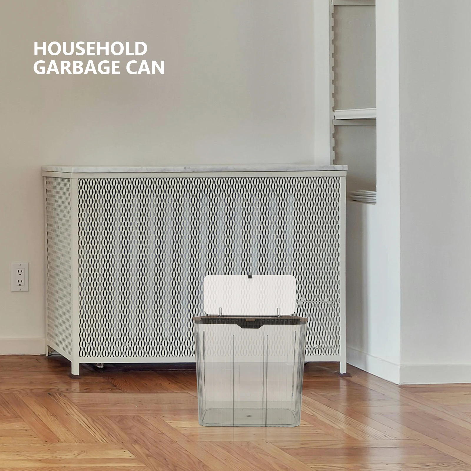 

Нажимной мусорный бак для спальни, мусорное ведро с крышкой для плетения ванной комнаты, офисное ведро для отеля для домашних животных