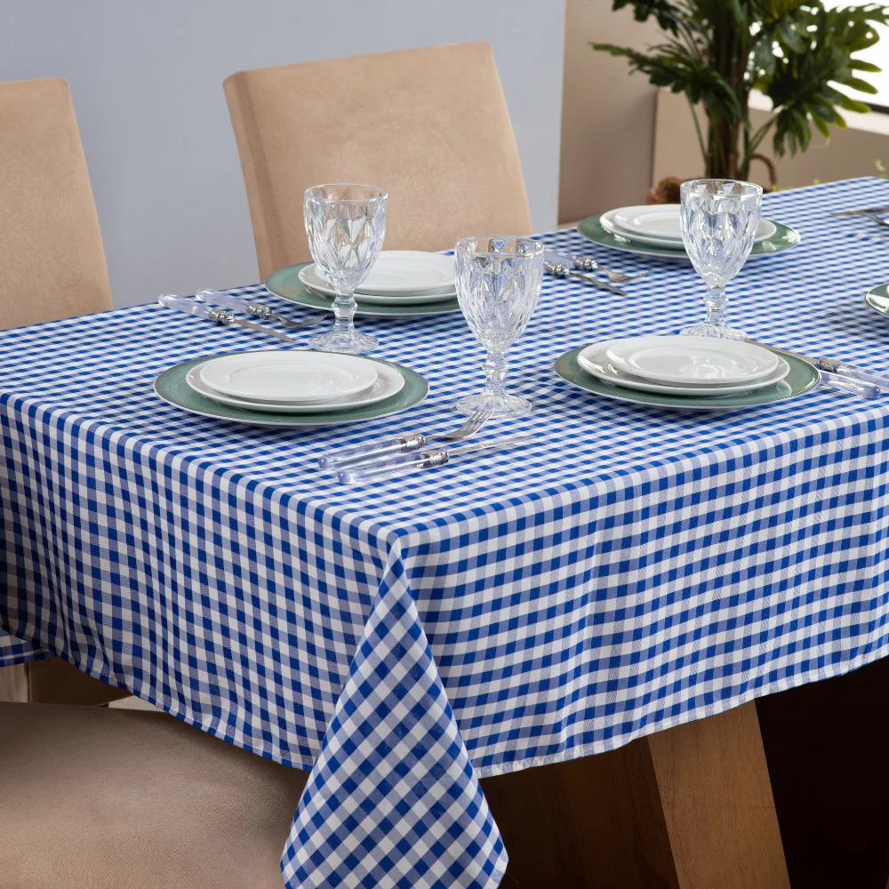 Tablecloth 6 Places 2,00X1,45 Oxford Printed Plaid