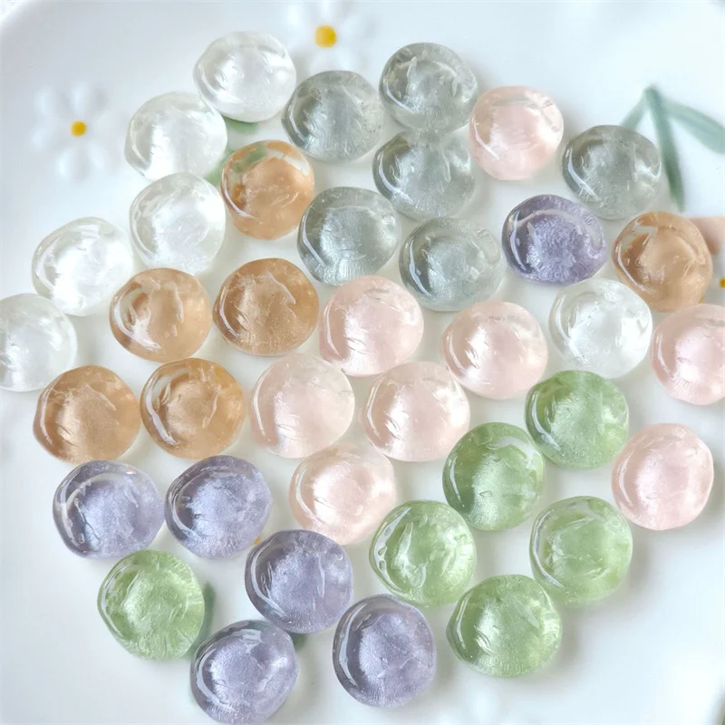 

Summer style 100pcs/lot 14mm Water ripple geometry Irregular rounds resin cabochon beads diy jewelry garment hair accessory