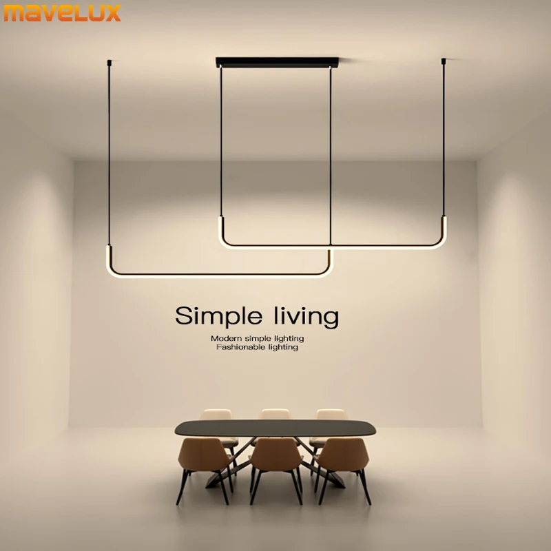 

Modern Nordic LED Chandelier Gold Black Pendant Lights For Living Room Kitchen Loft Hall Hanging Lamps Indoor Fixtures Luminaire