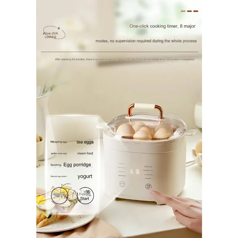 Multi-function New Kitchen Double Layers Electric Egg Boiler Holder  Rapid Egg Cooker  24-hour Reservation  Egg Steamer