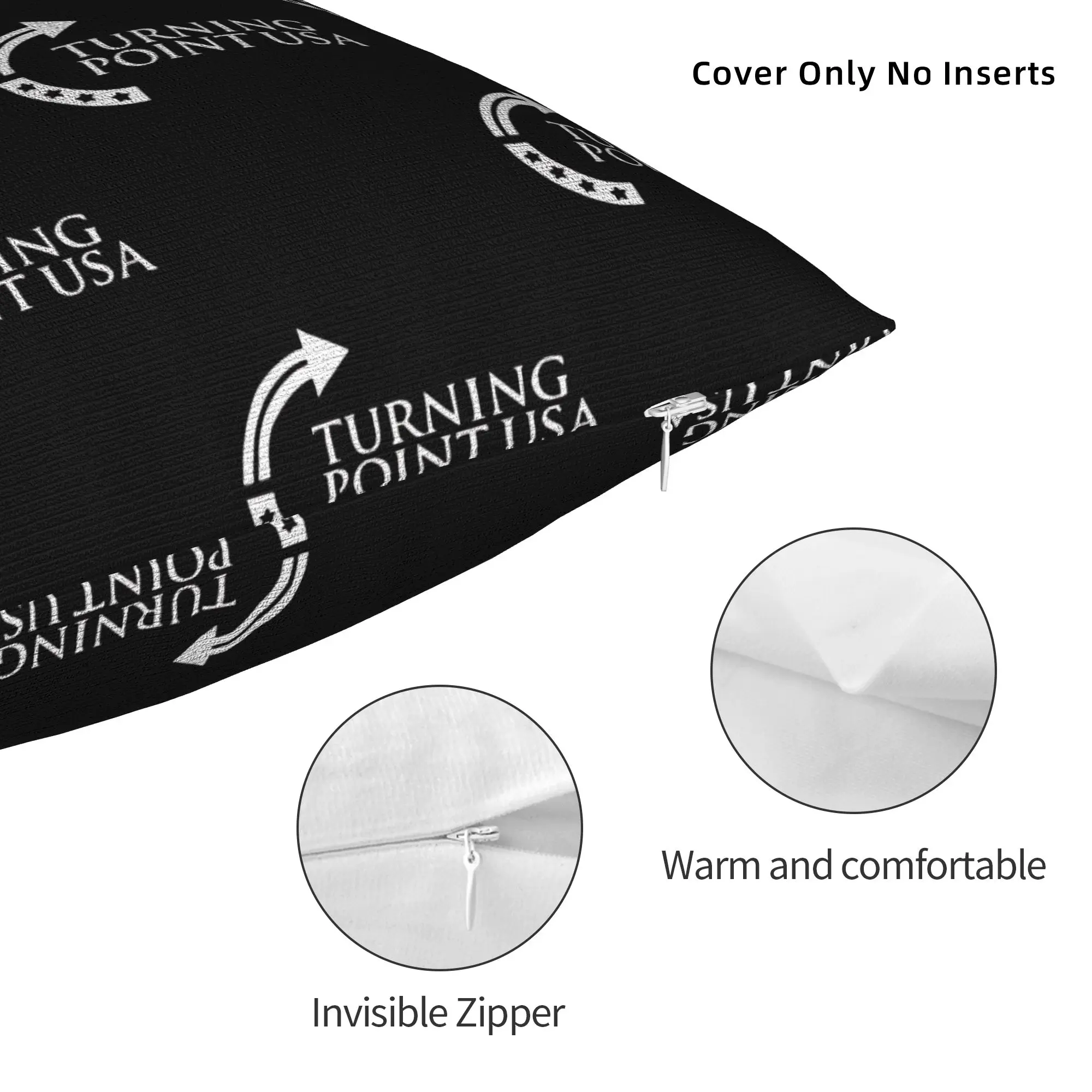 تشارلي كيرك تحول نقطة الولايات المتحدة الأمريكية كيس وسادة أبيض الجدة لينة مخصص أريكة ديكور المنزل غطاء الوسادة سادات