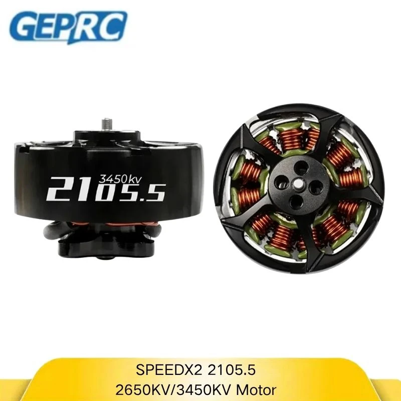 

New GEPRC SPEEDX2 2105.5 Brushless Motor 3450KV 2650KV 3-4S Motor 1.5mm for 3-5inch Toothpick Mini Long Range Drones