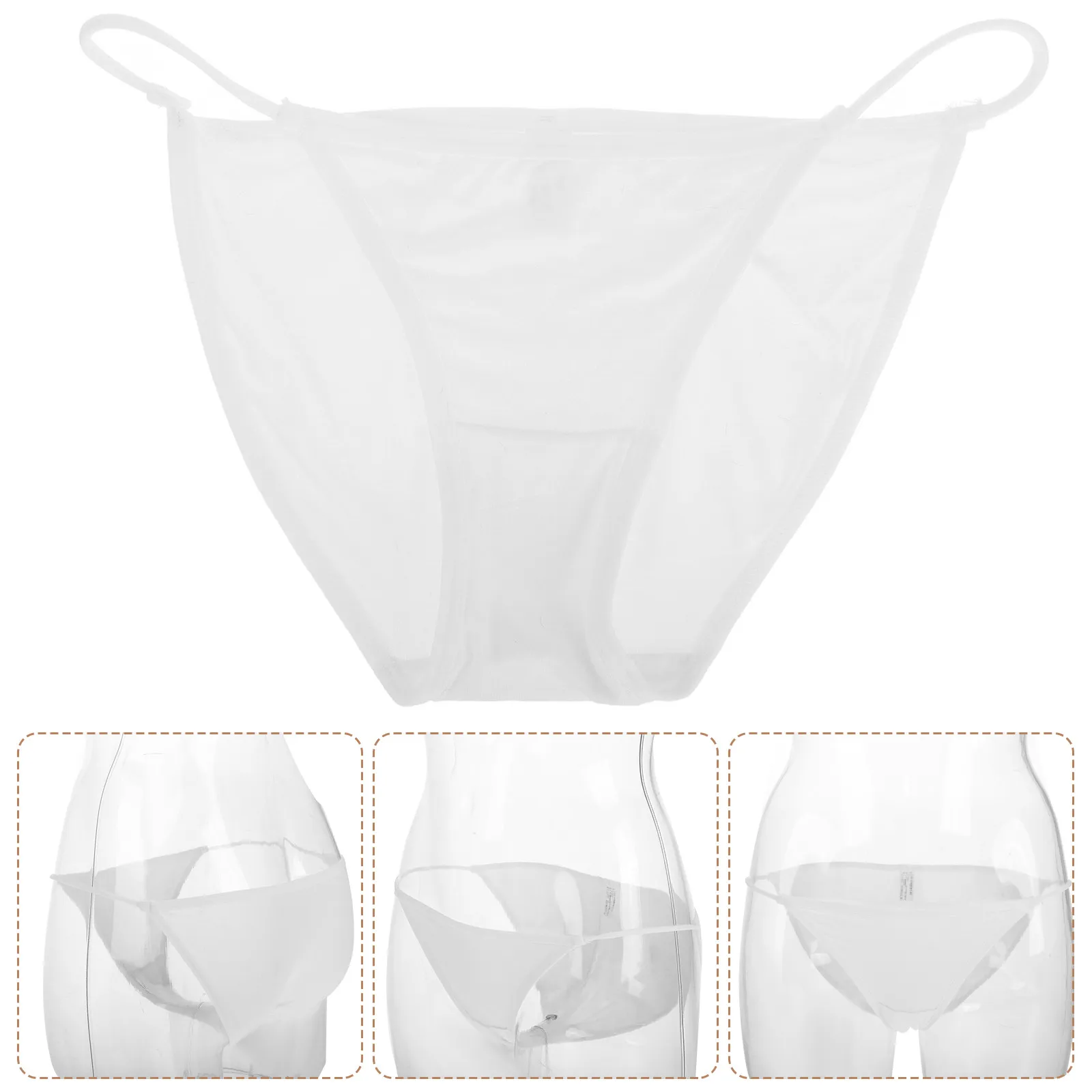 Ballet Leotard High Cut Single Strap Seamless Stretch Cotton Panty for Gymnastics Dance Yoga String Panty